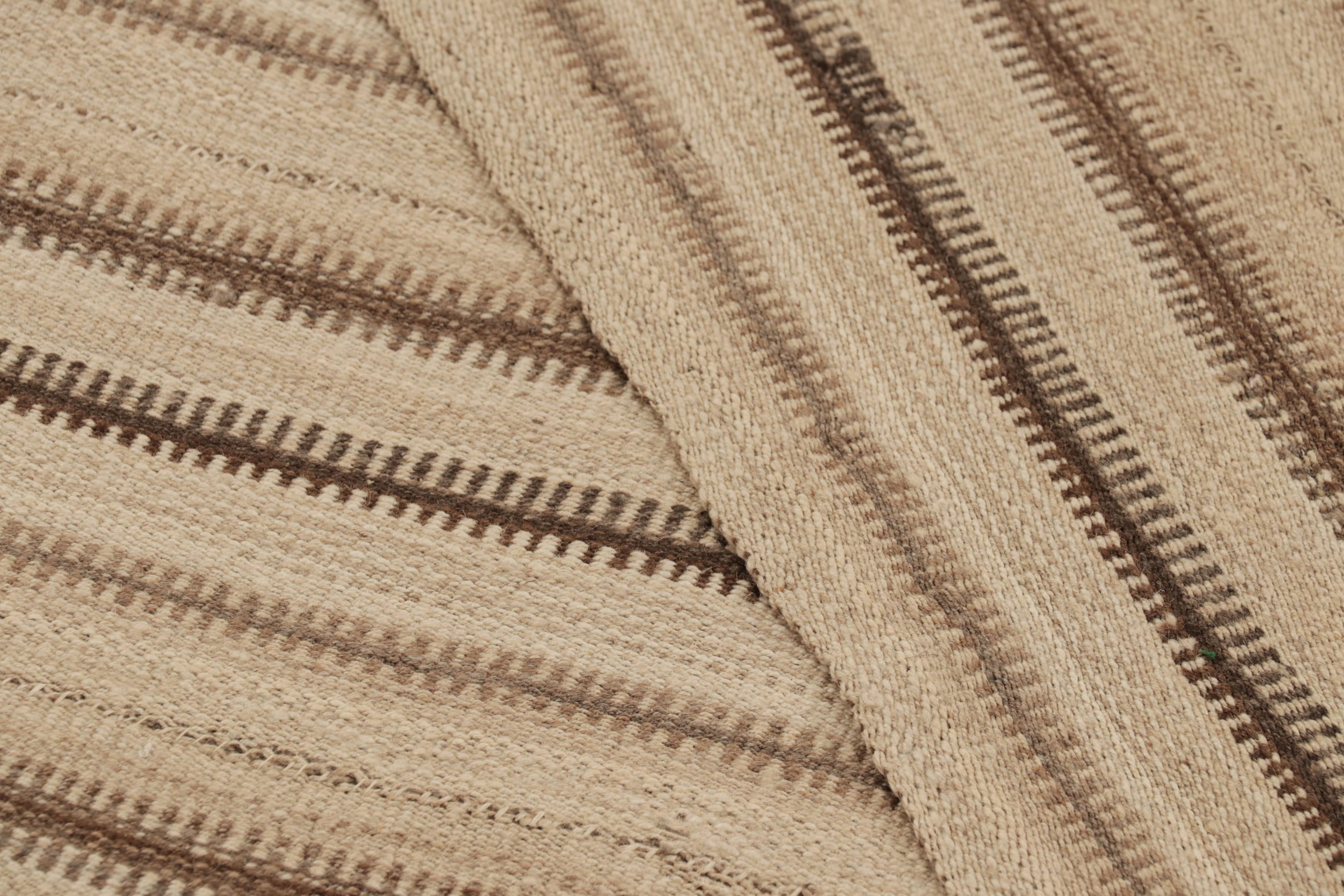 Vintage Palas Bidjari Persischer Kilim, brauner geometrischer Streifen - Rug & Kilim im Angebot 2