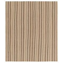 Kilim persan vintage Palas Bidjari, rayures géométriques brunes - Rug & Kilim