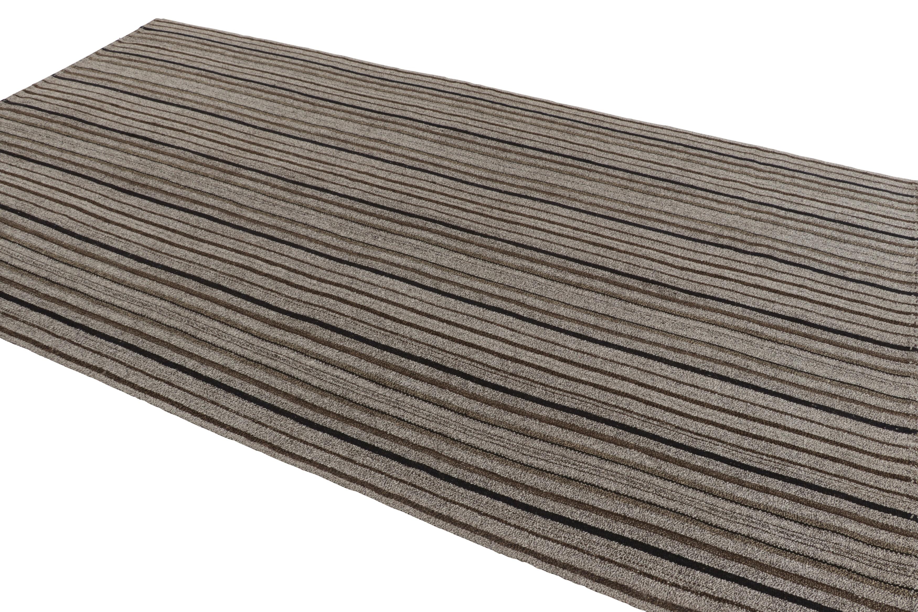 Vintage Palas Bidjari Persischer Kilim, Grauer Geometrischer Streifen - Rug & Kilim (Mitte des 20. Jahrhunderts) im Angebot