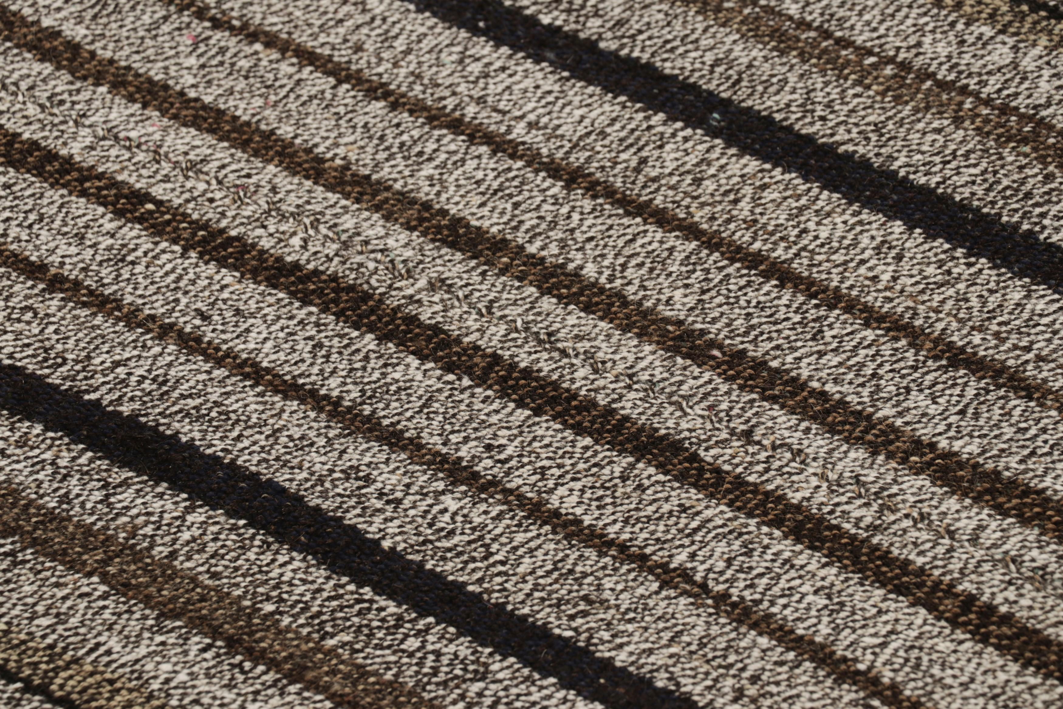 Vintage Palas Bidjari Persischer Kilim, Grauer Geometrischer Streifen - Rug & Kilim im Angebot 1