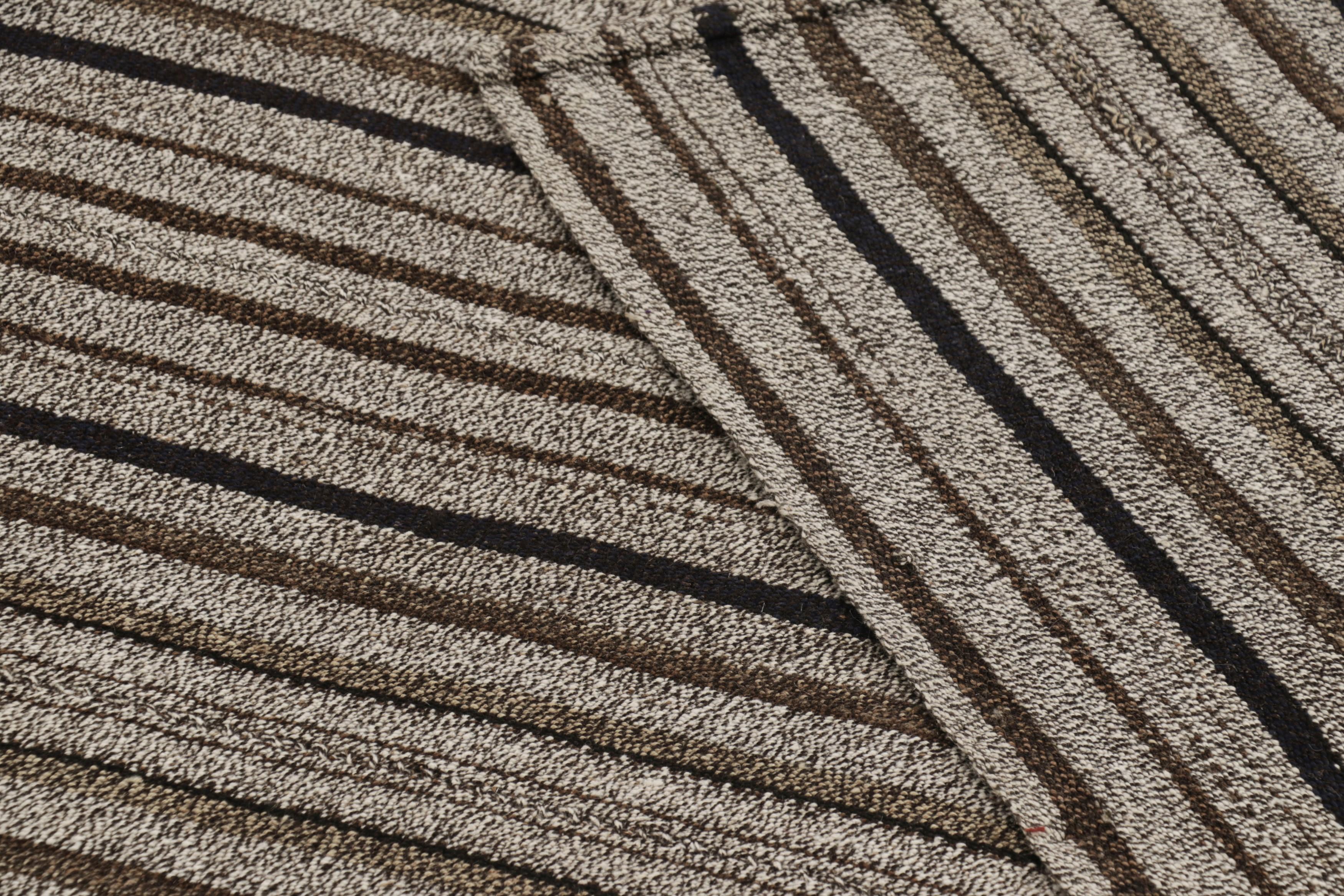 Vintage Palas Bidjari Persischer Kilim, Grauer Geometrischer Streifen - Rug & Kilim im Angebot 2