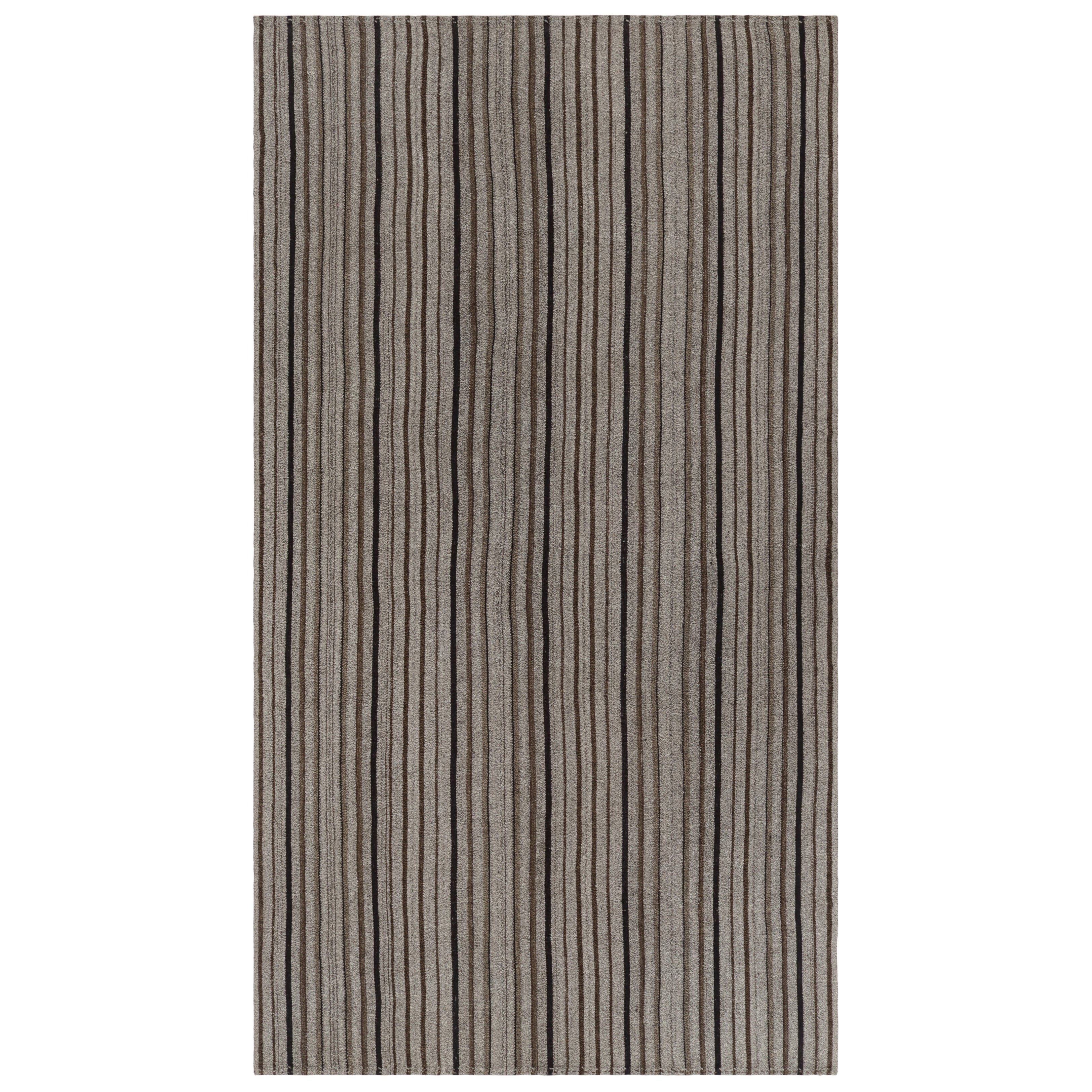 Vintage Palas Bidjari Persischer Kilim, Grauer Geometrischer Streifen - Rug & Kilim im Angebot