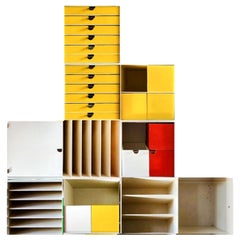 Retro Palaset Palanox Modular Storage Box Set of 10, Trenton Oy, Finland, 1972