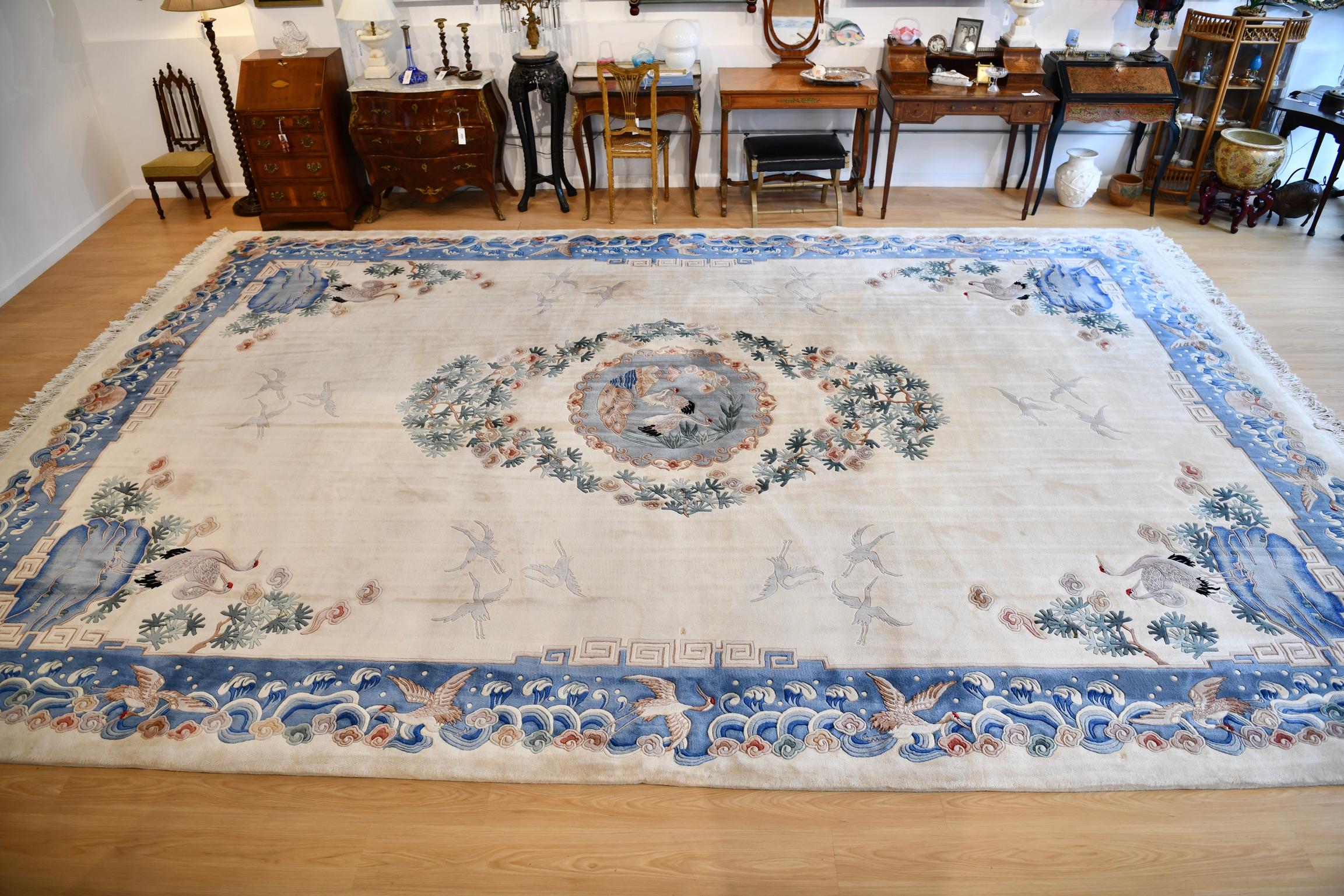 20th Century Vintage Palatial Chinese Rug For Sale