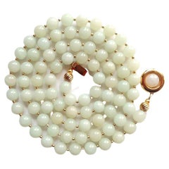 Vintage Pale Celadon Jade Necklace