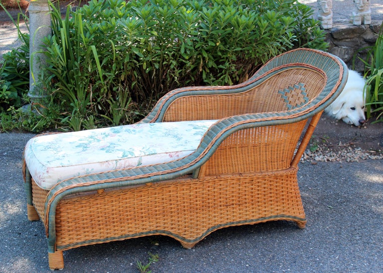 Vintage Palecek Bamboo Rattan Wicker Porch Patio Room ...