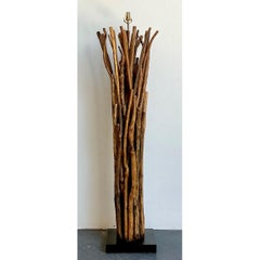 Vintage Palecek Natural Branch Floor Lamp