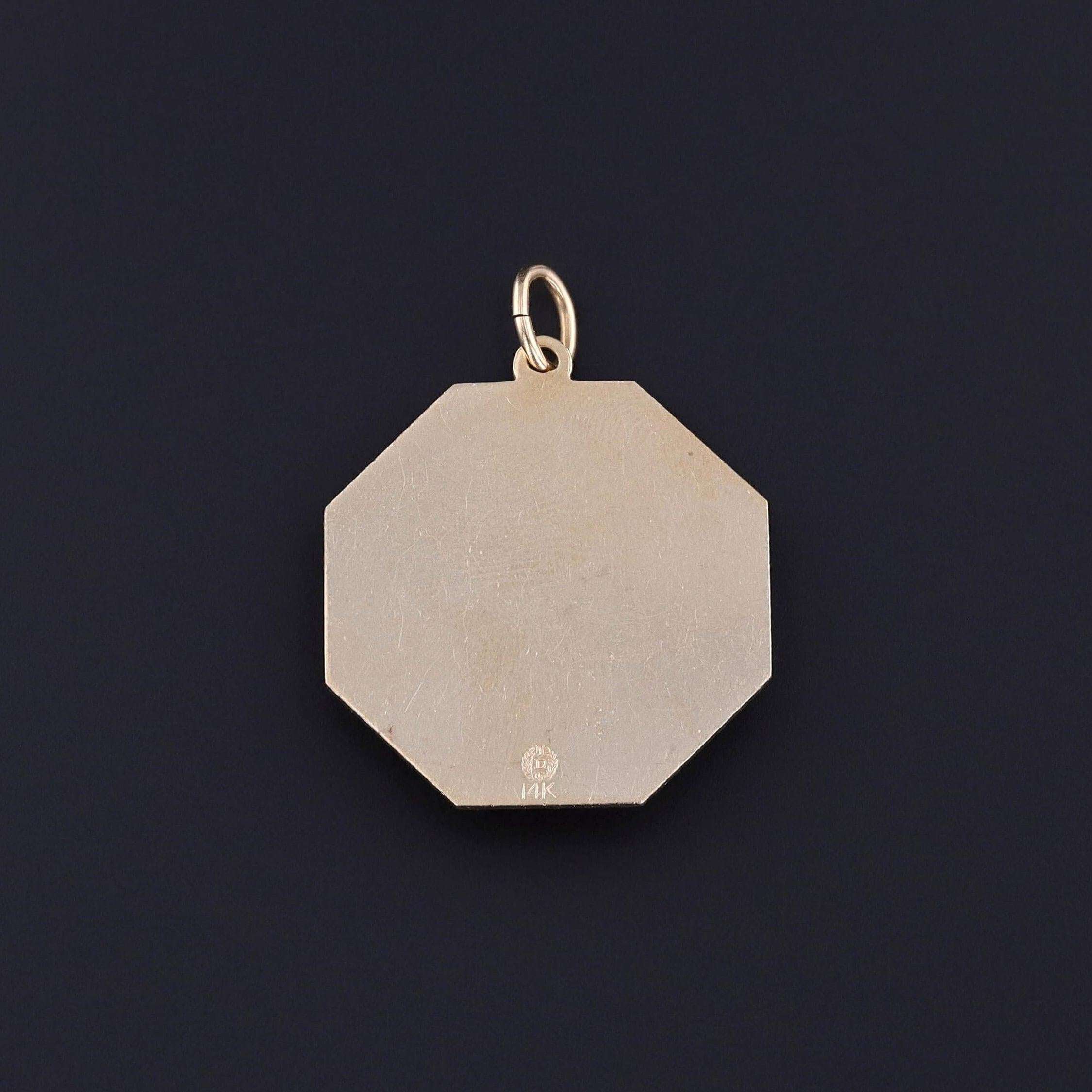 Ciondolo Palette d'epoca in oro 14k di Dankner In condizioni buone in vendita a Lewisburg, PA