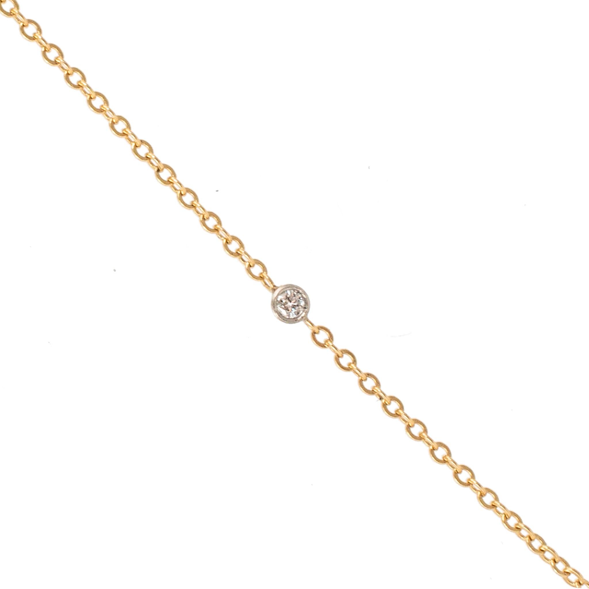 Vintage By Palladium 14K Yellow Gold Diamond by the Yard Collana a catena Opera In condizioni ottime in vendita a Houston, TX