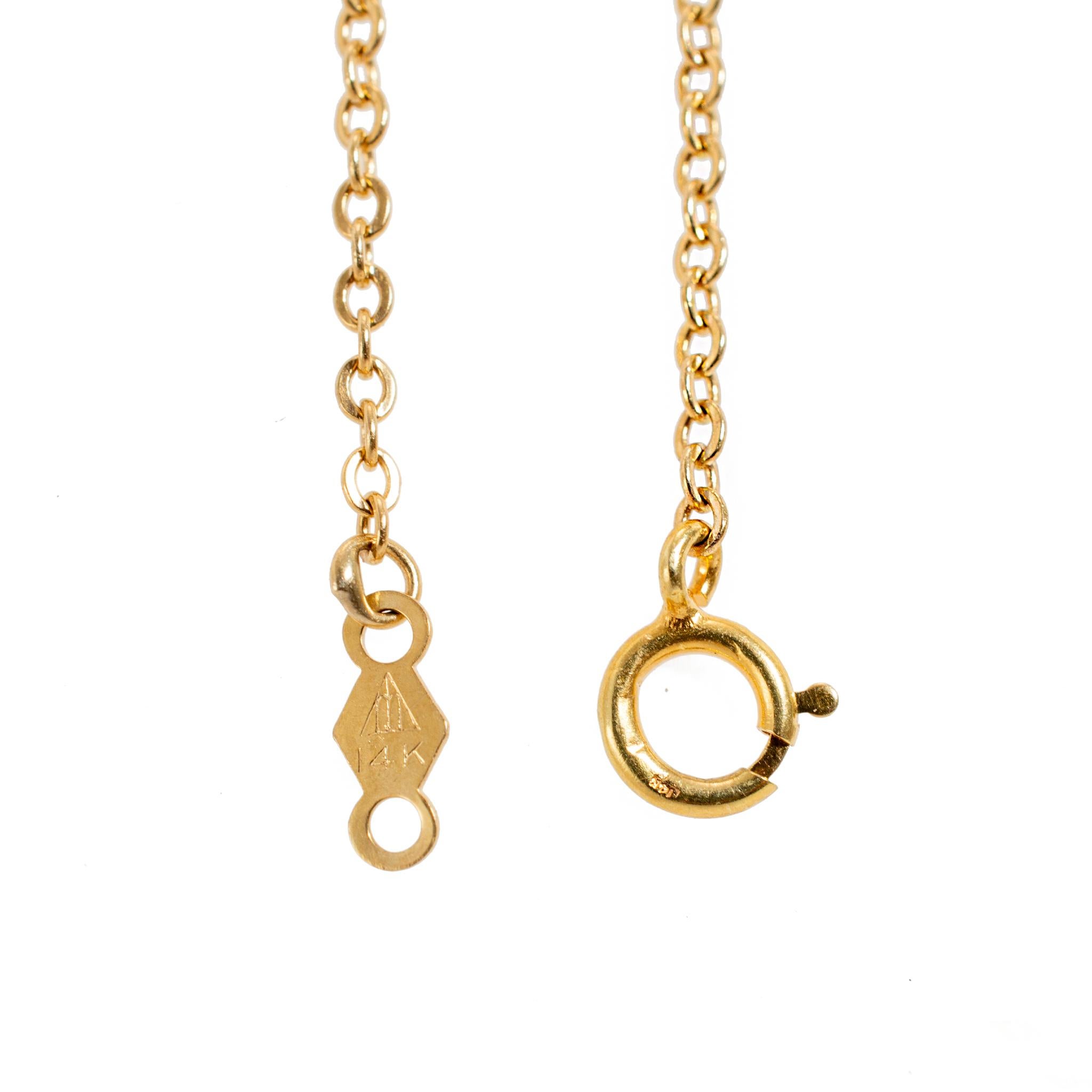Vintage By Palladium 14K Yellow Gold Diamond by the Yard Collana a catena Opera in vendita 1