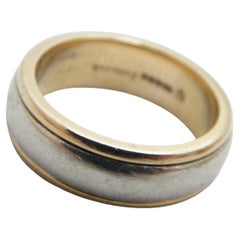 Vintage Palladium 18ct Gold Ehering Größe Q 8,25 950 750 Reinheitsring