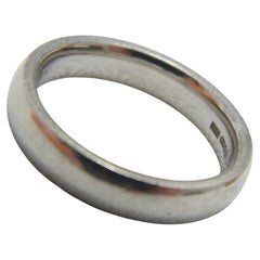Vintage Palladium 4mm Wedding Ring Size K 5.5 950 Purity Band Plain Polished