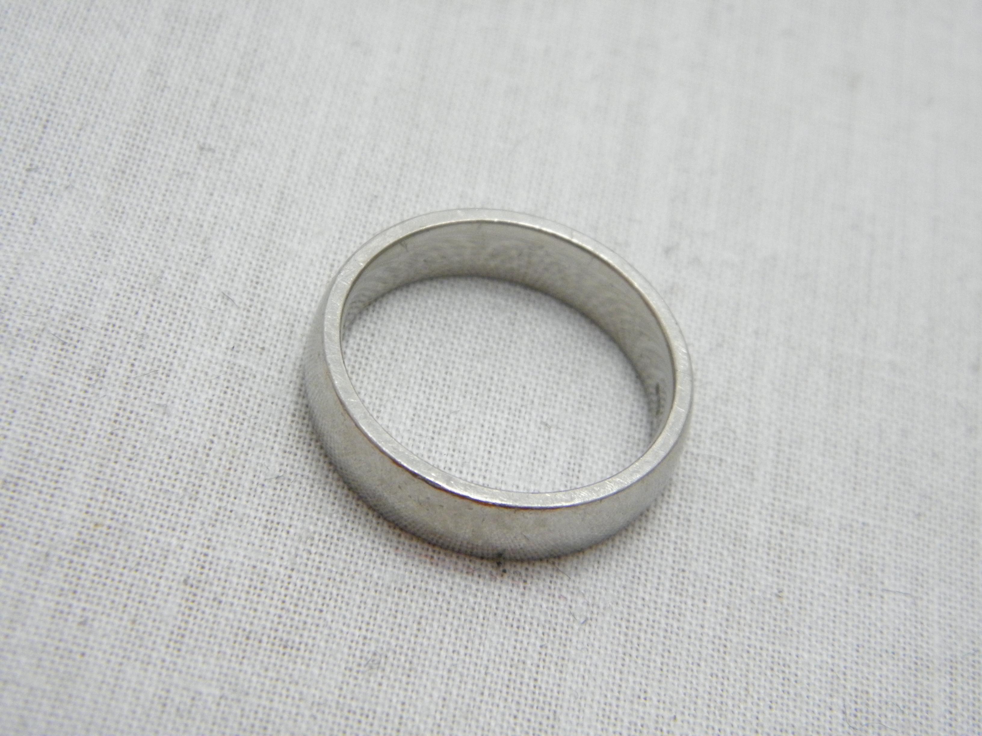 Vintage Palladium 5,2mm Ehering Größe R 1/2 9 950 Reinheitsring Plain poliert im Angebot 4