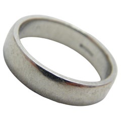 Vintage Palladium 5.2mm Wedding Ring Size R 1/2 9 950 Purity Band Plain Polished