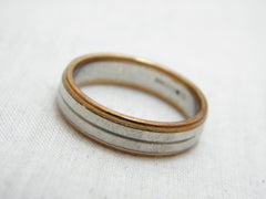 Vintage Palladium 9ct Gold 5.2mm Wedding Ring Size R 8.75 950 375 Purity Bevel