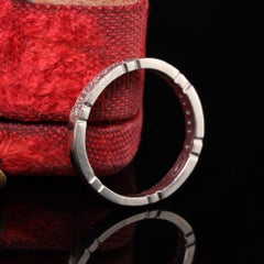 Vintage Palladium Diamond Engraved Wedding Band