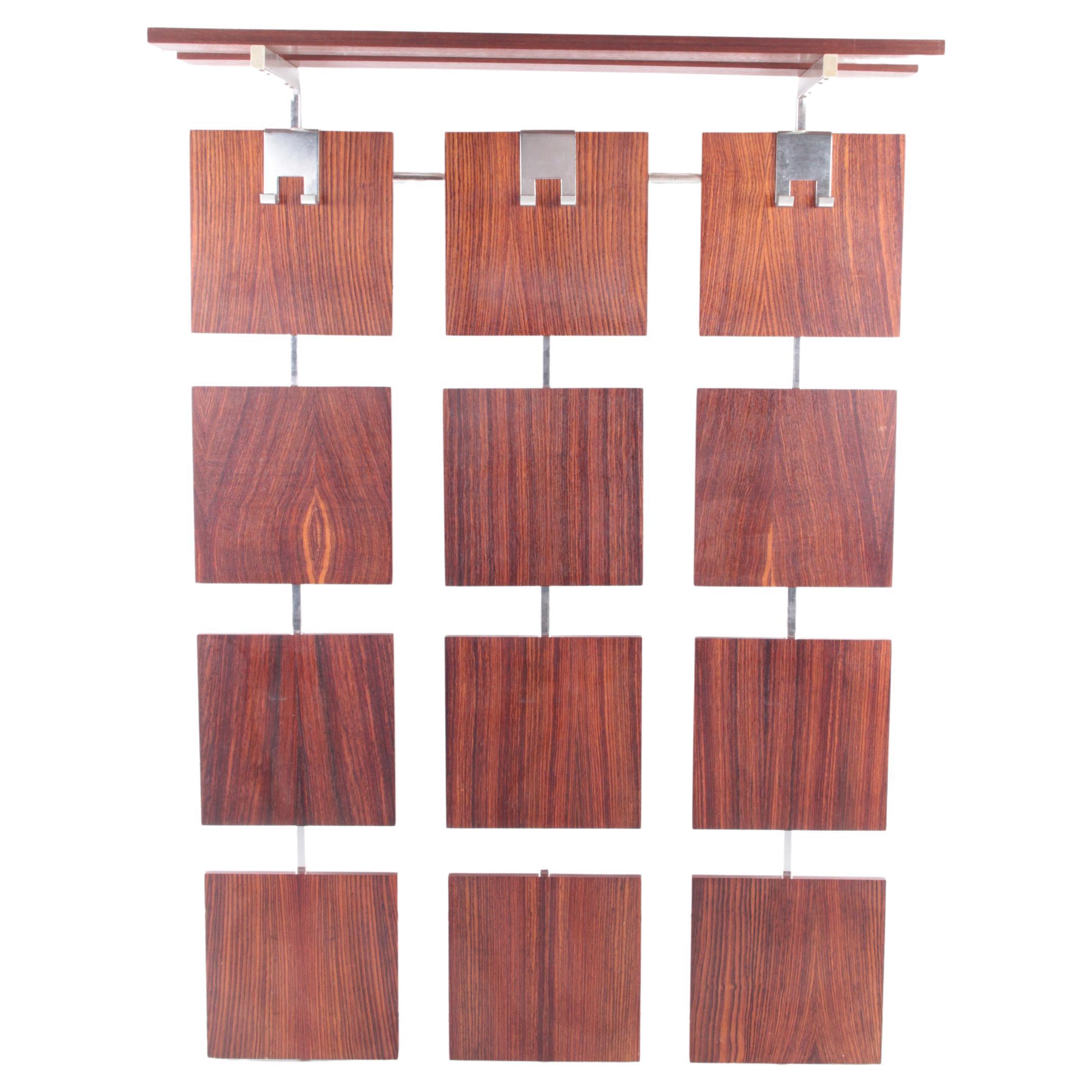 Wall mounted Slatted Large Entry Coat and Hat Rack with Mirror and ...