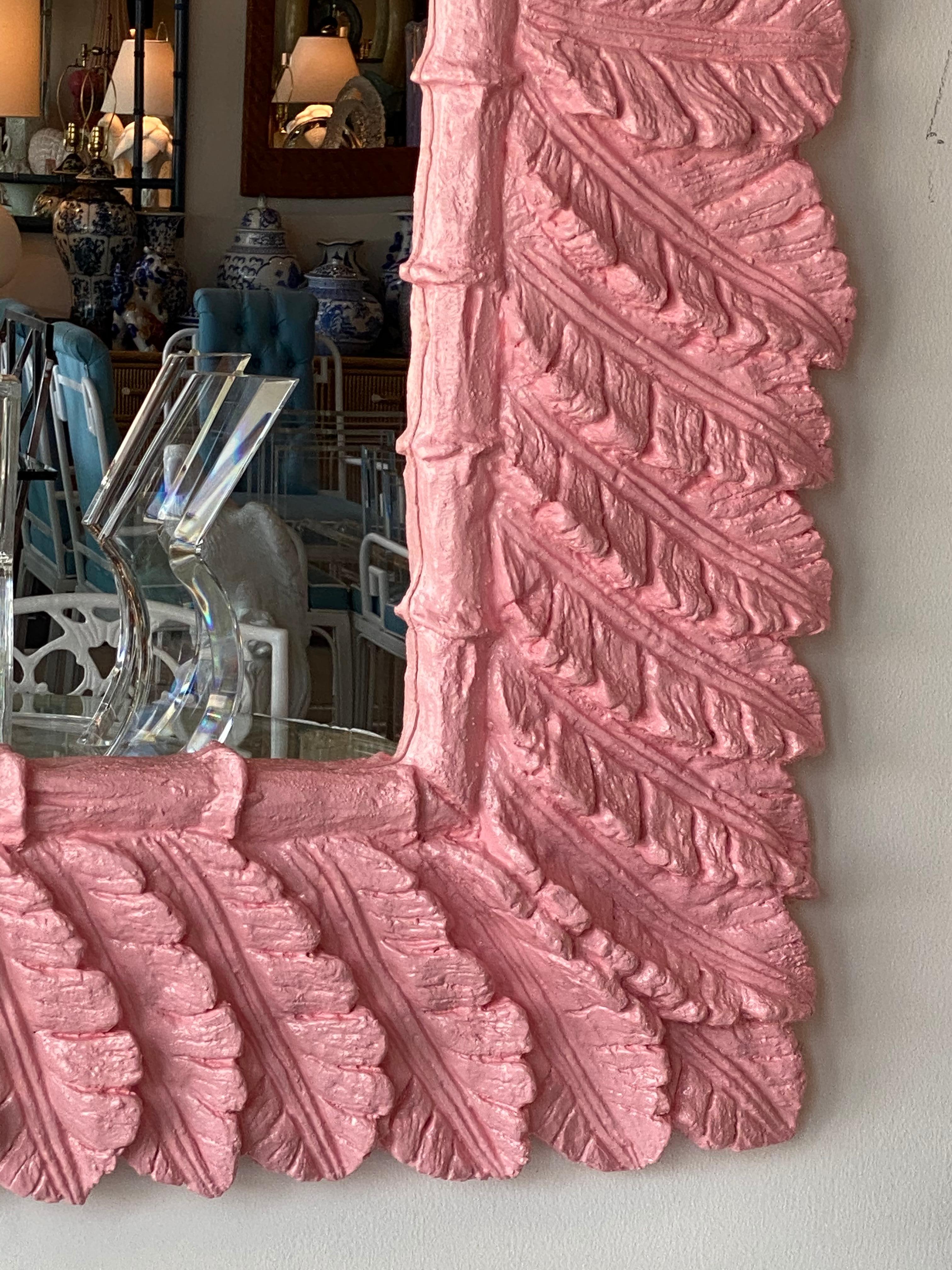 pink scallop mirror