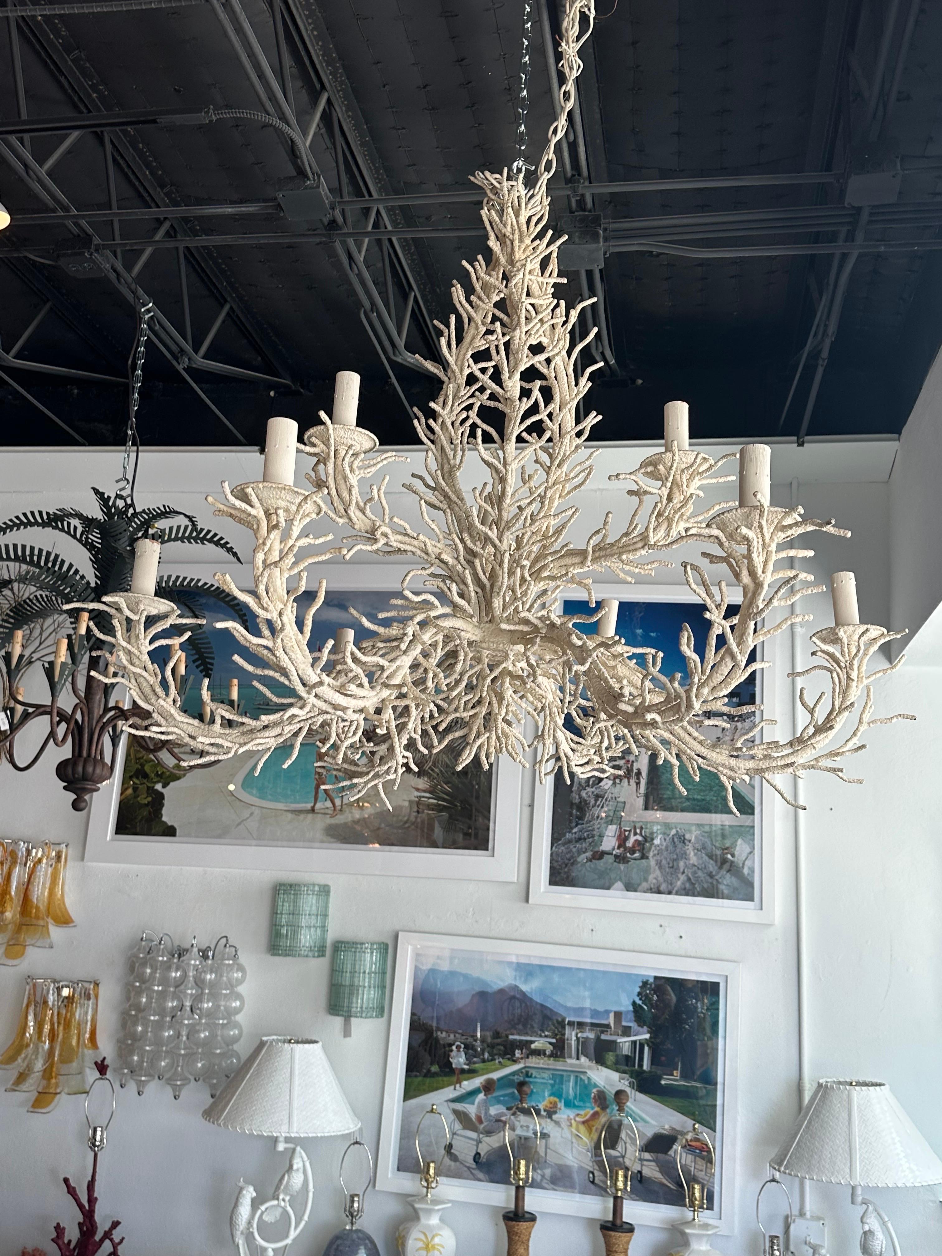 coral chandelier