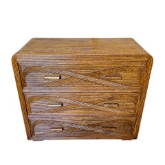 Vintage Palm Beach Regency Pencil Reed Chest of Drawers
