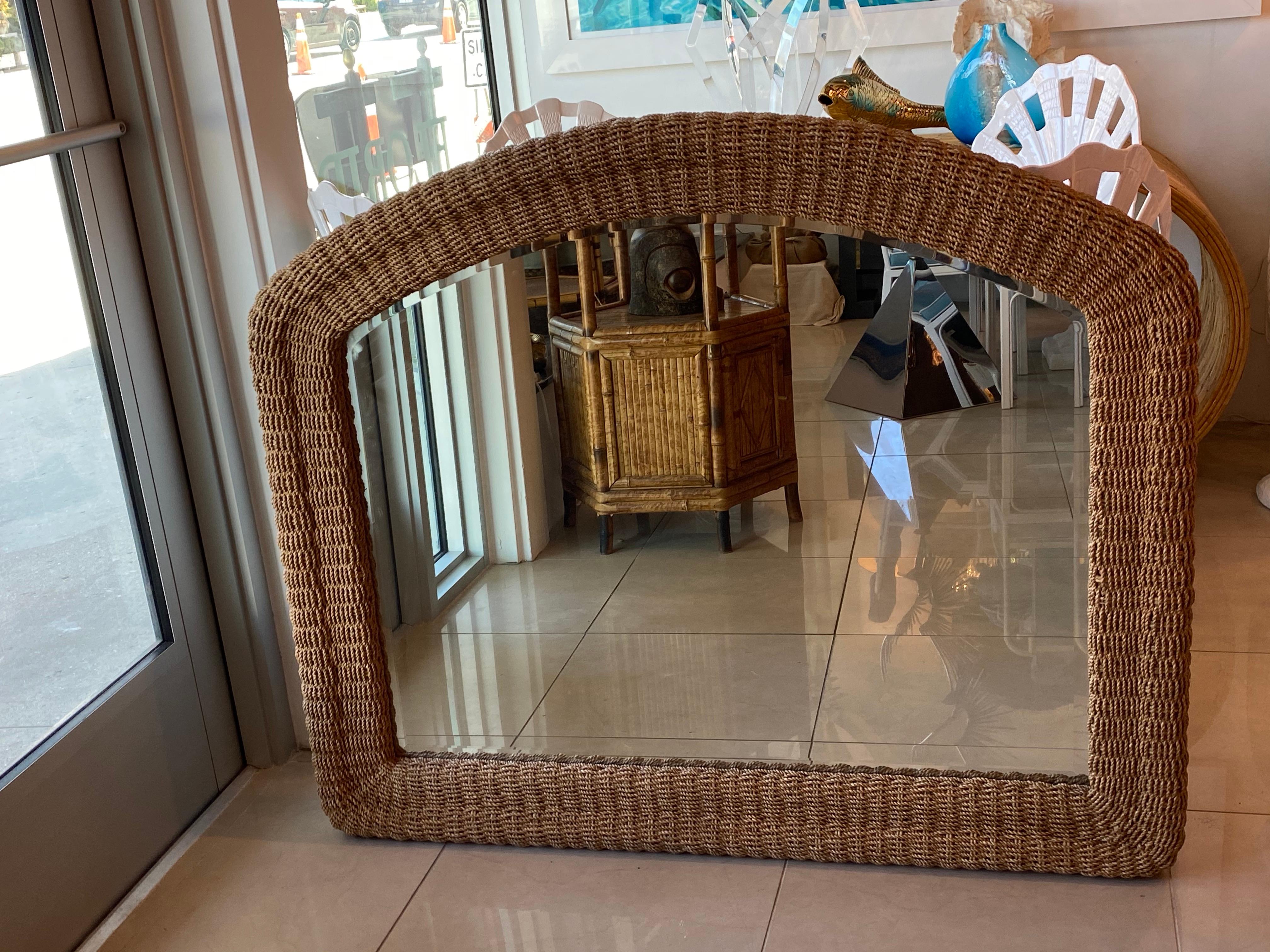 seagrass floor mirror