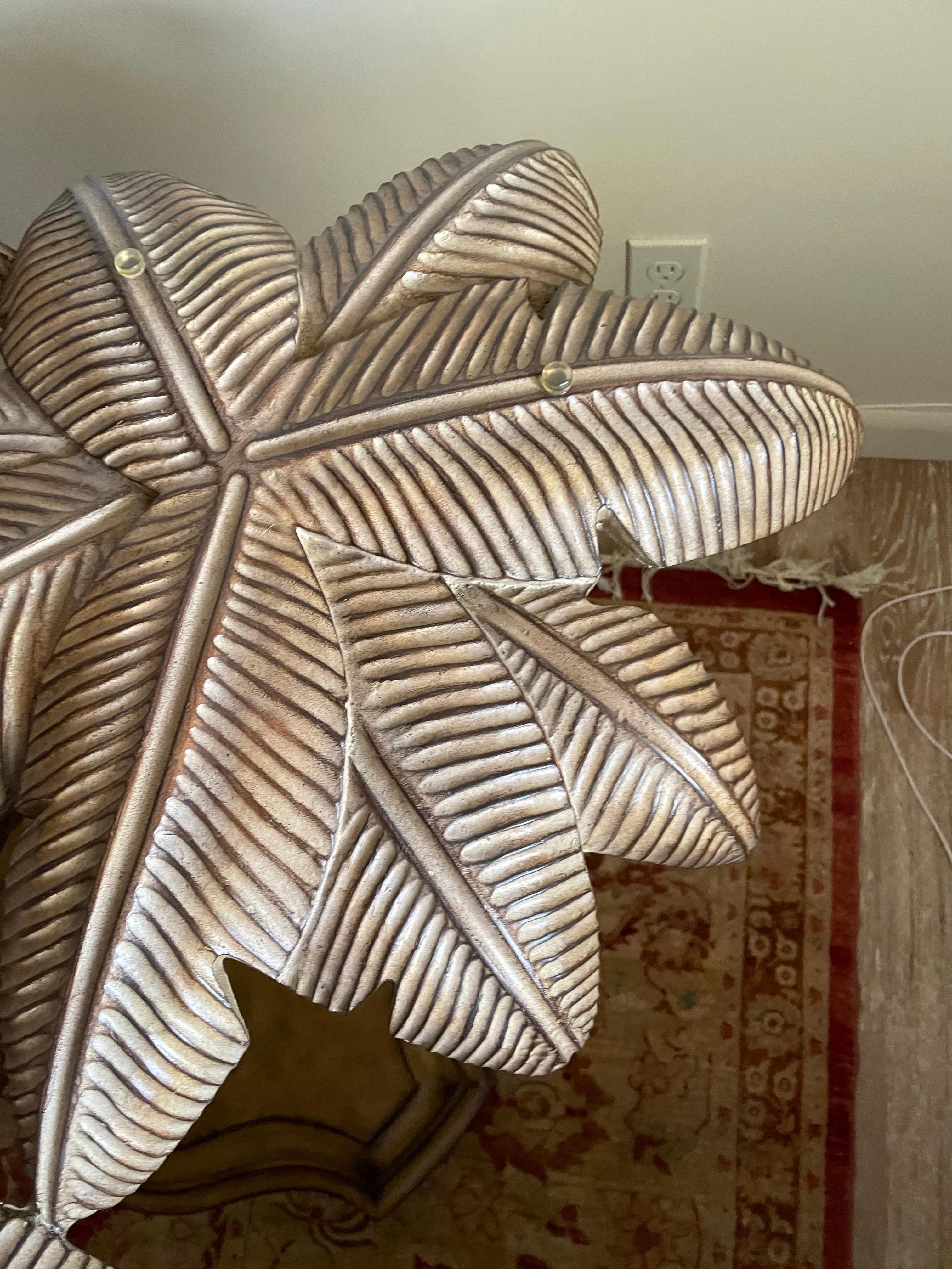 Verre Table de salle à manger vintage en palmier avec plateau en verre en vente