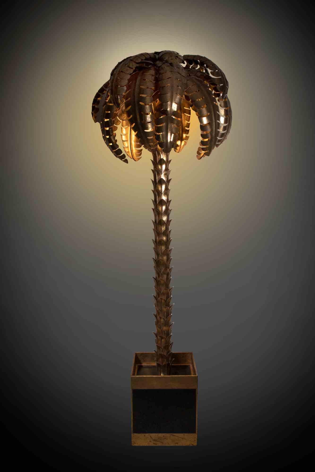 Late 20th Century Vintage Palm Tree Floor Lamp Designed by Maison Jansen, Italy, 1970s