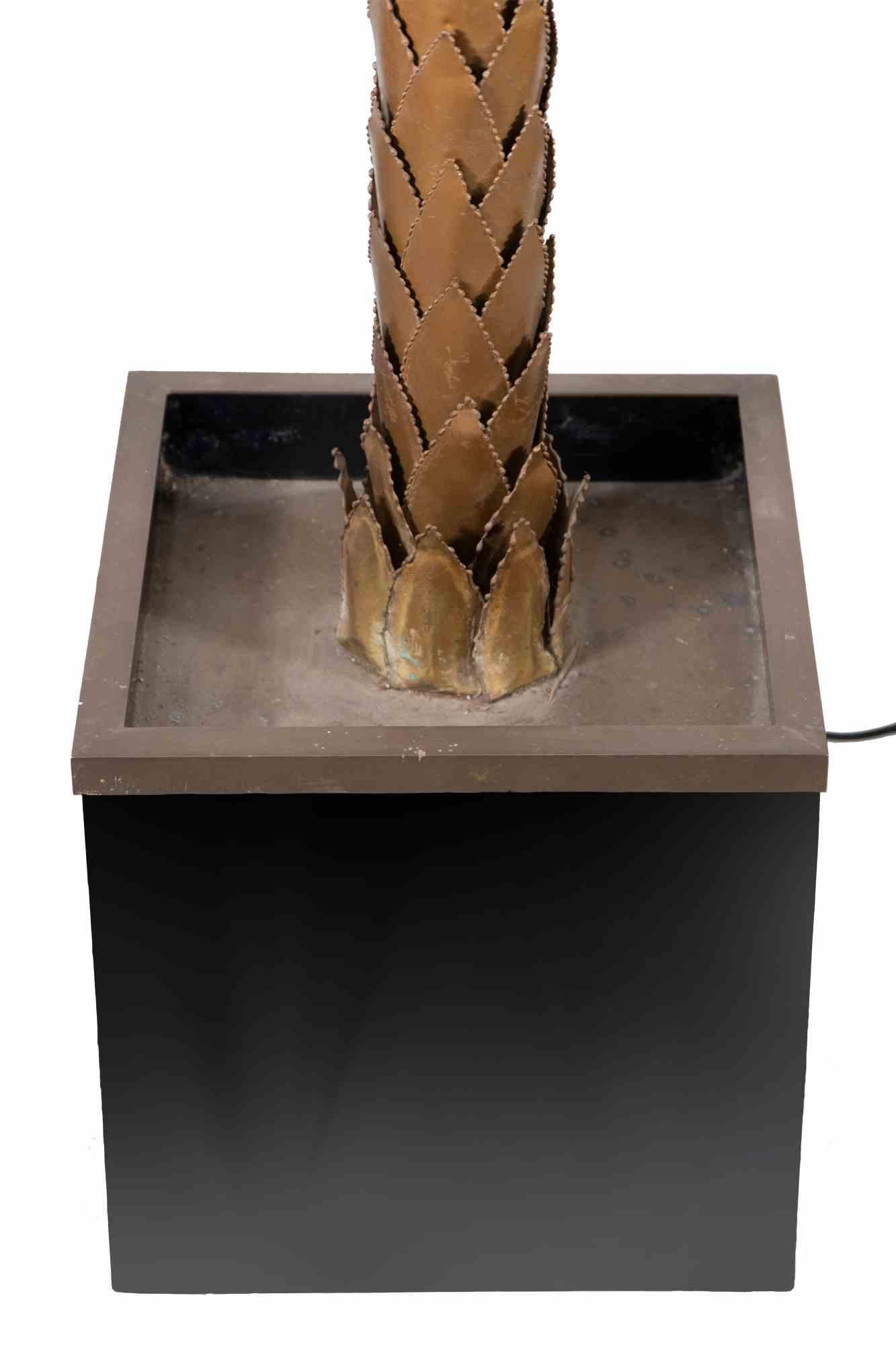 Vintage Palm Tree Floor Lamp Designed by Maison Jansen, Italy, 1970s In Good Condition In Roma, IT