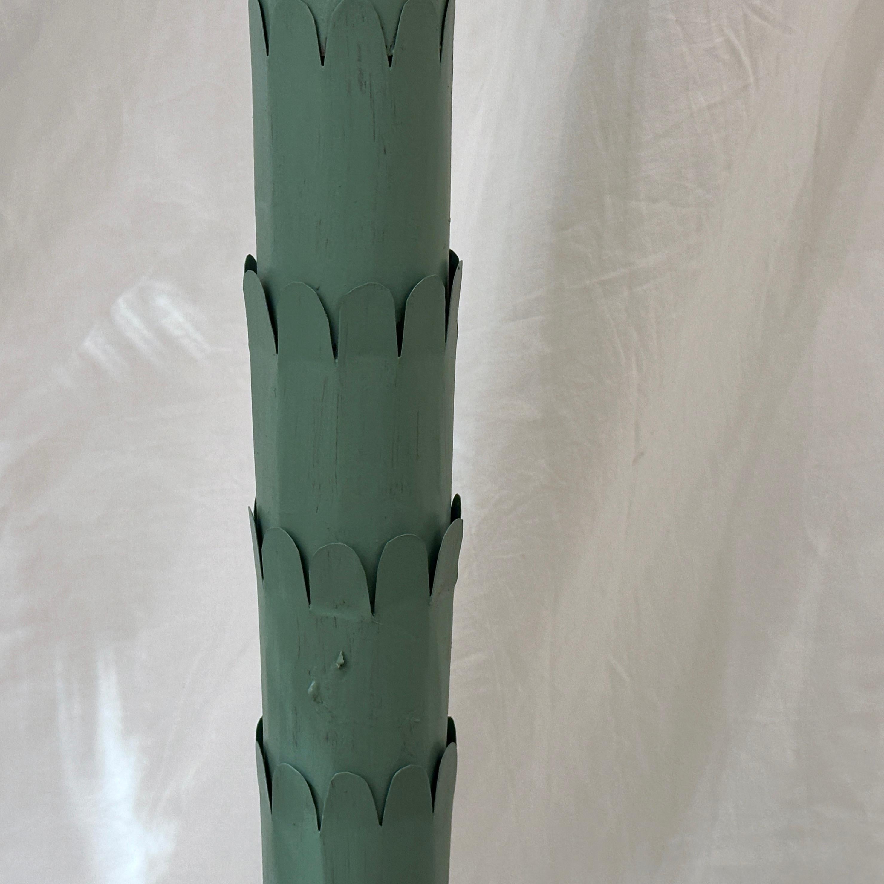 Pair of circa 1960's painted tole French floor lamps with verdigris finish.

Measurements
Height: 66