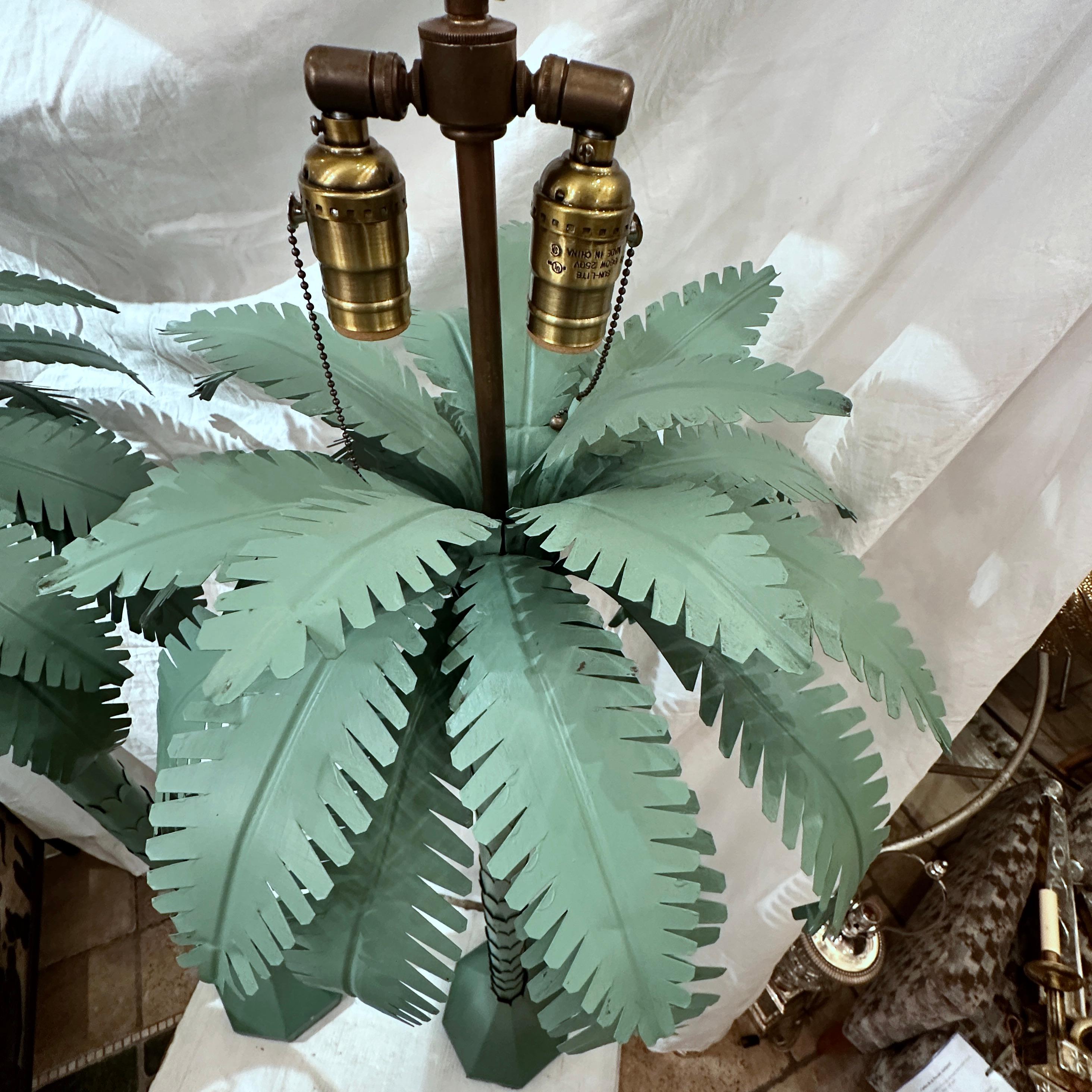 Vintage Palm Tree Floor Lamps In Good Condition For Sale In New York, NY