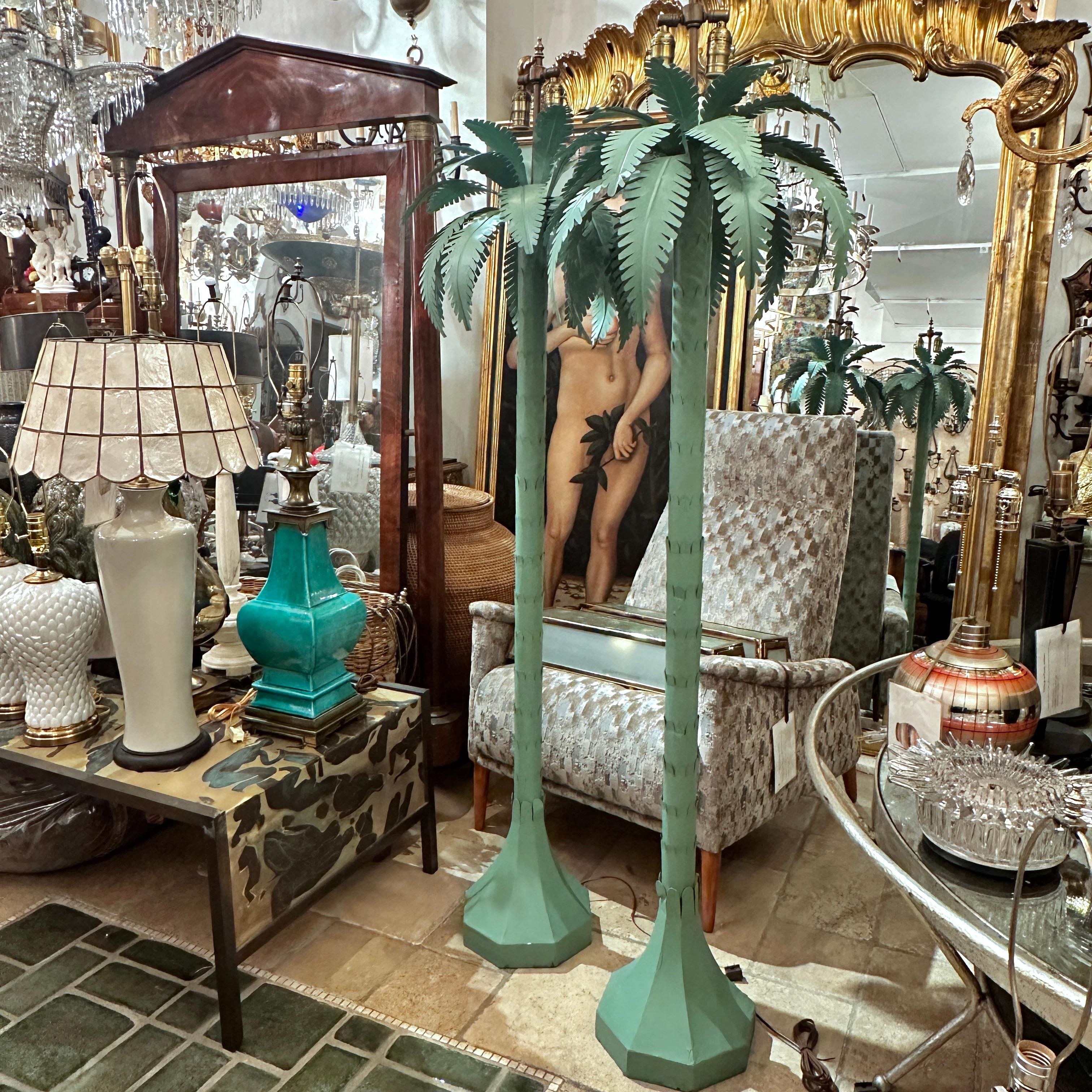 Mid-20th Century Vintage Palm Tree Floor Lamps For Sale
