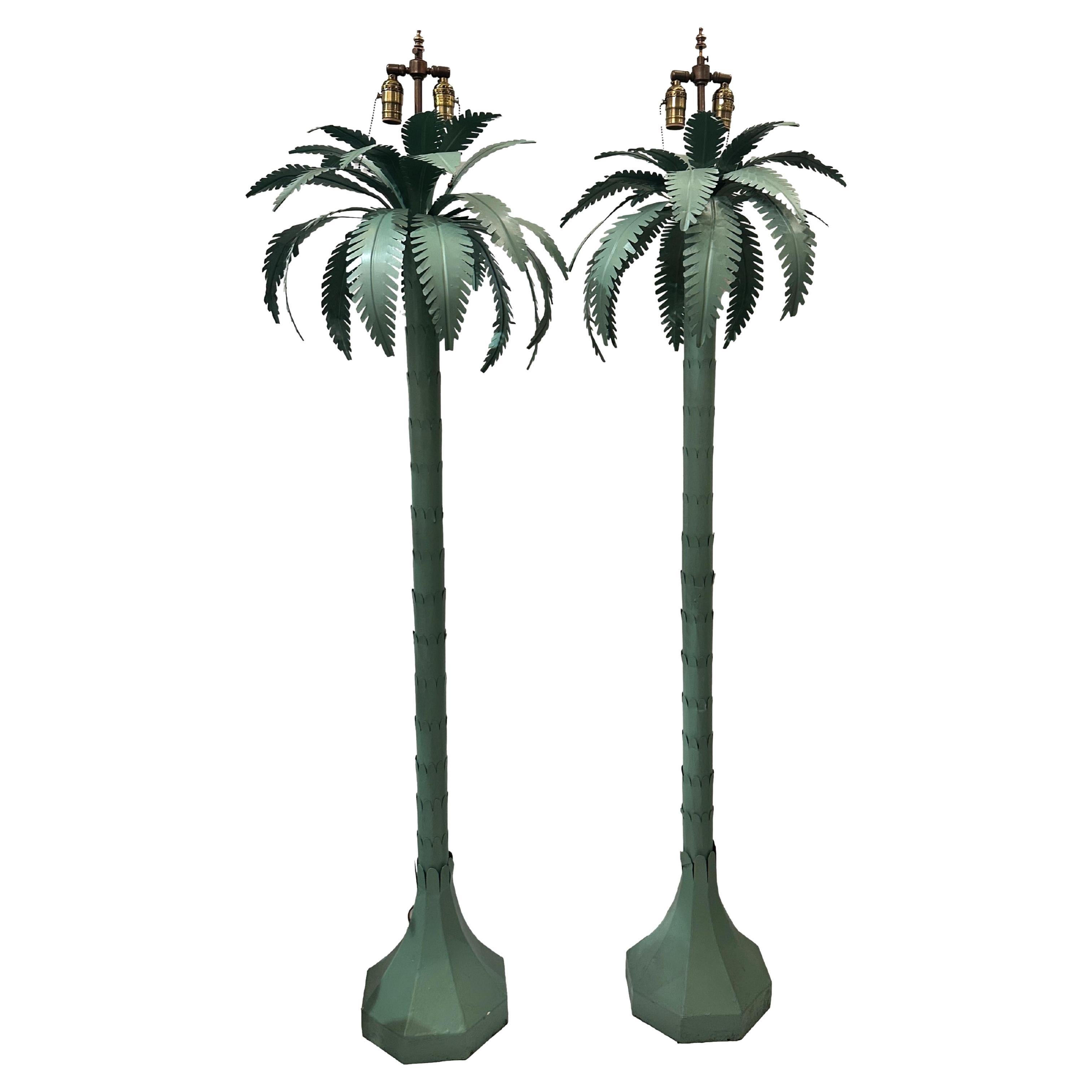 Lampadaire vintage en forme de palmier