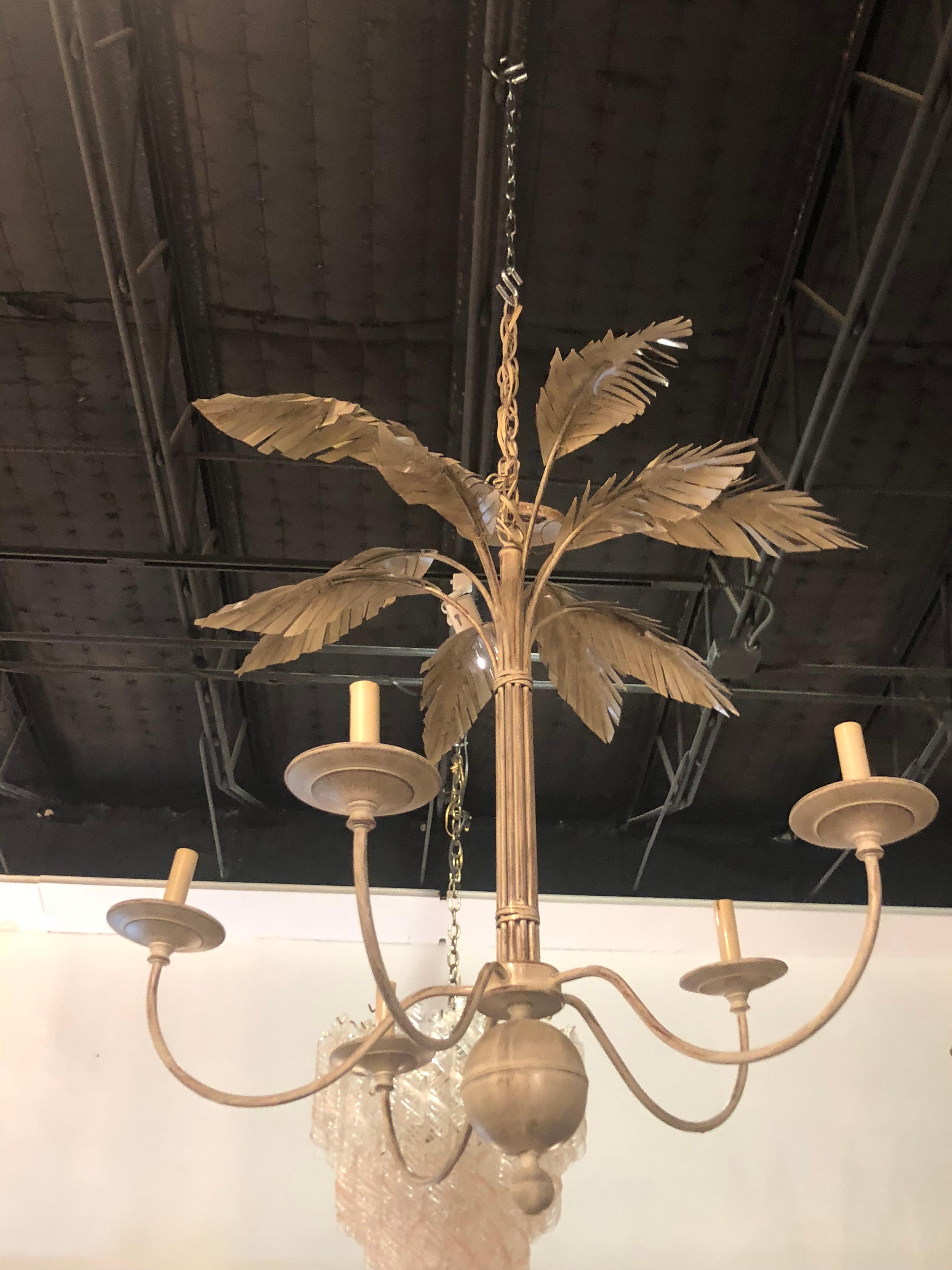 vintage palm tree chandelier