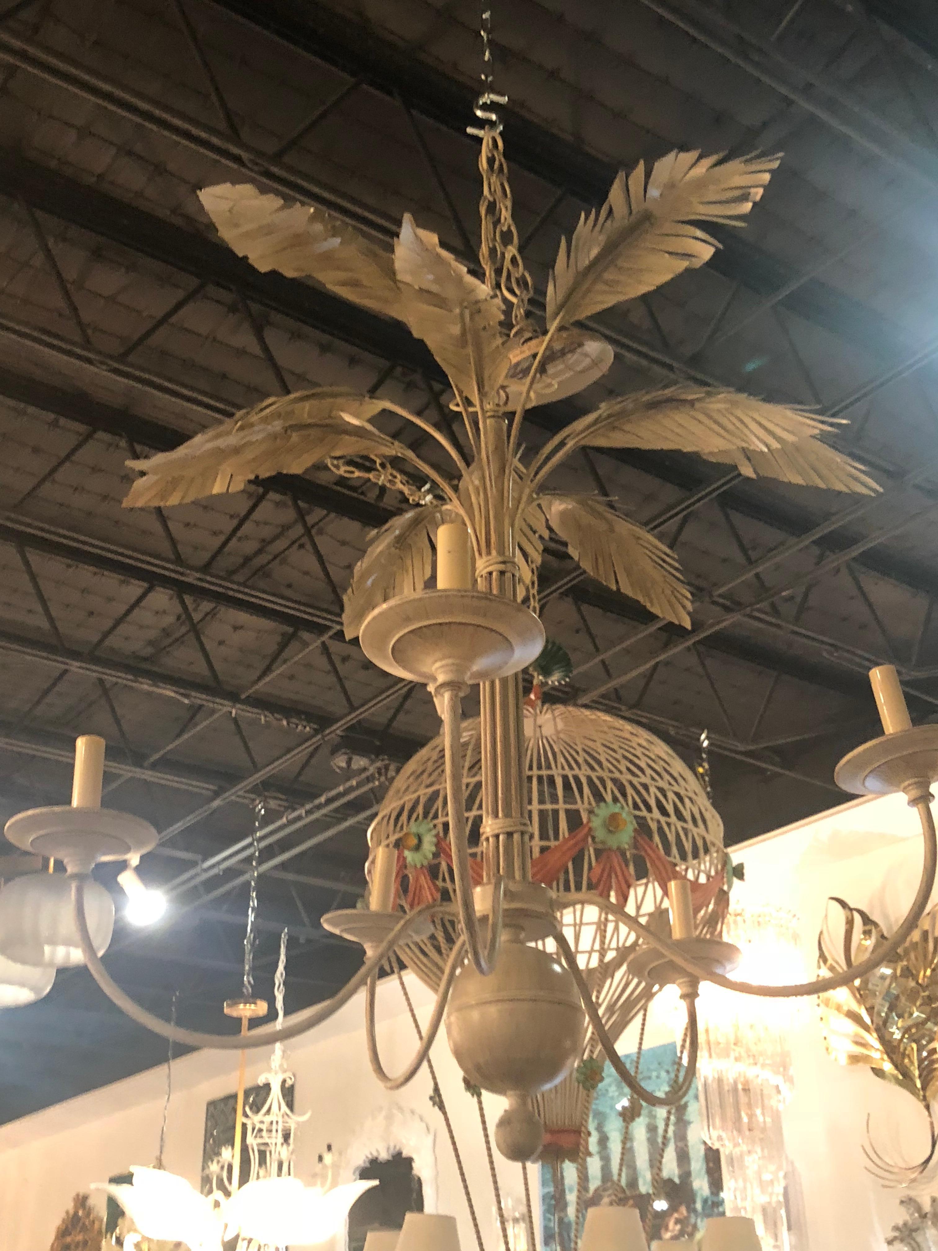 vintage palm chandelier