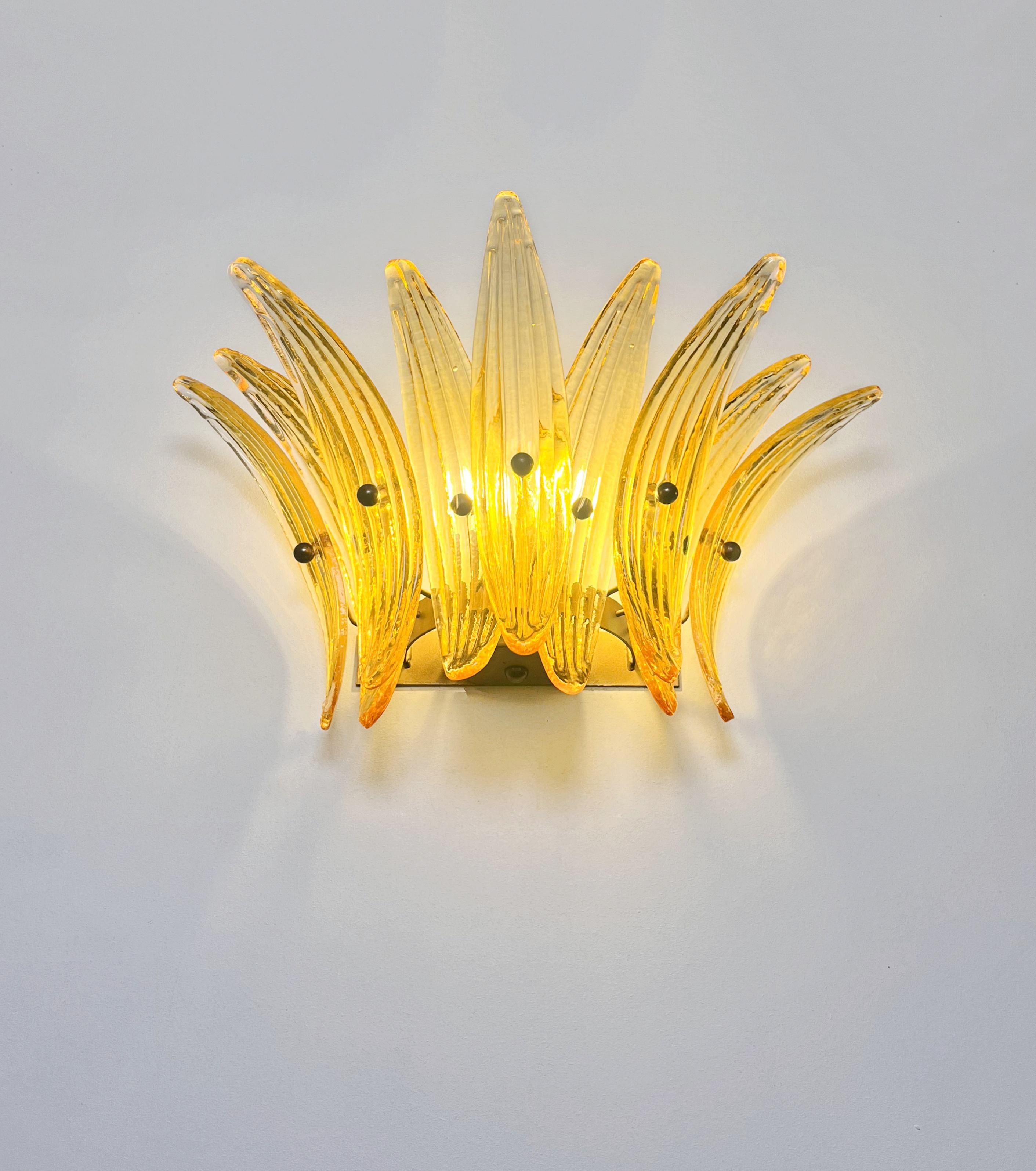 Palmette Vintage Aplique, Vidrios Ámbar en venta 6