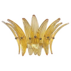 Palmette Vintage Aplique, Vidrios Ámbar