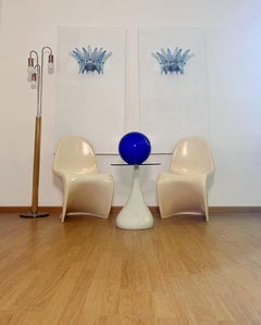 Vintage Palmette Wall Light  - blue and turquoise glasses