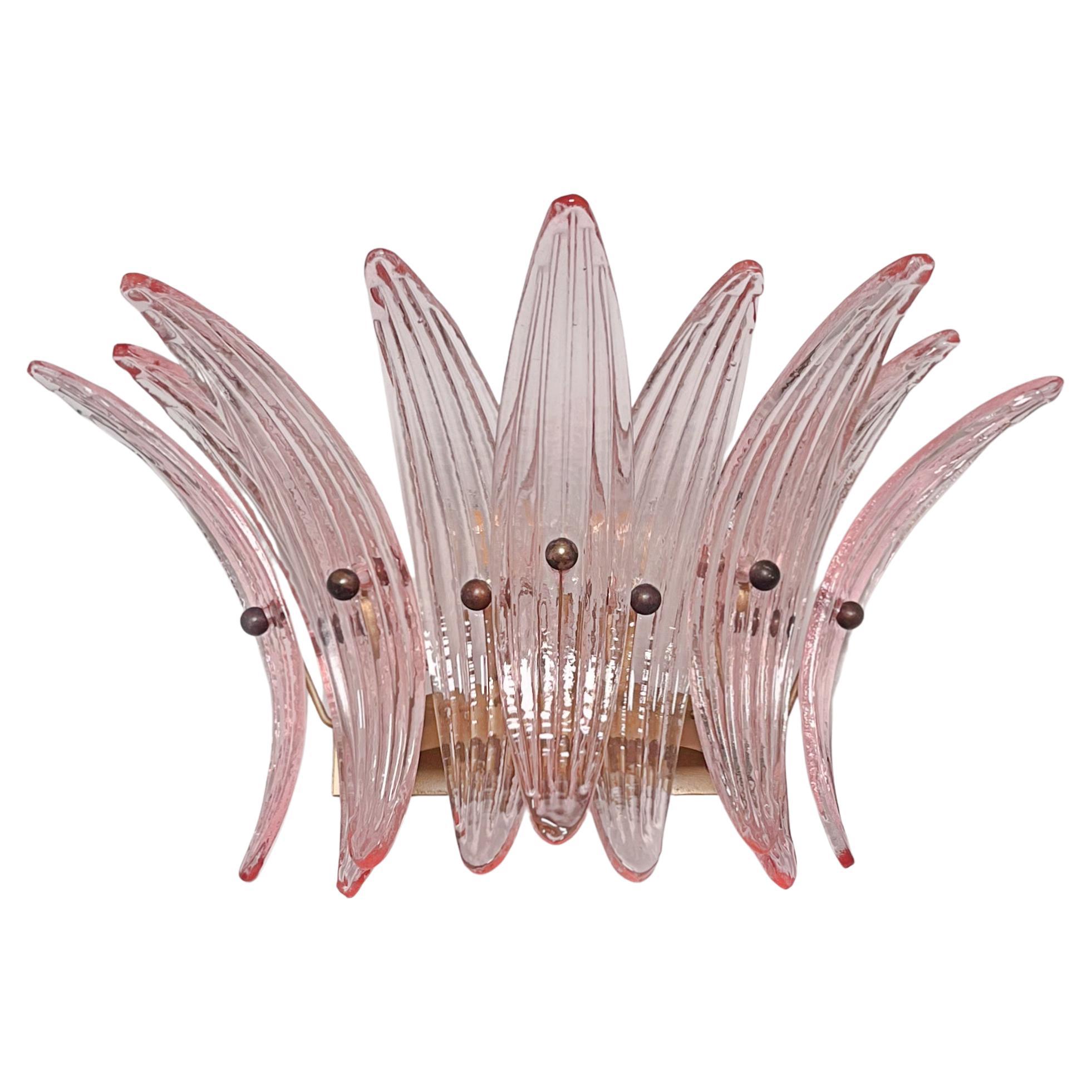 vintage Palmette wall Light - pink glasses