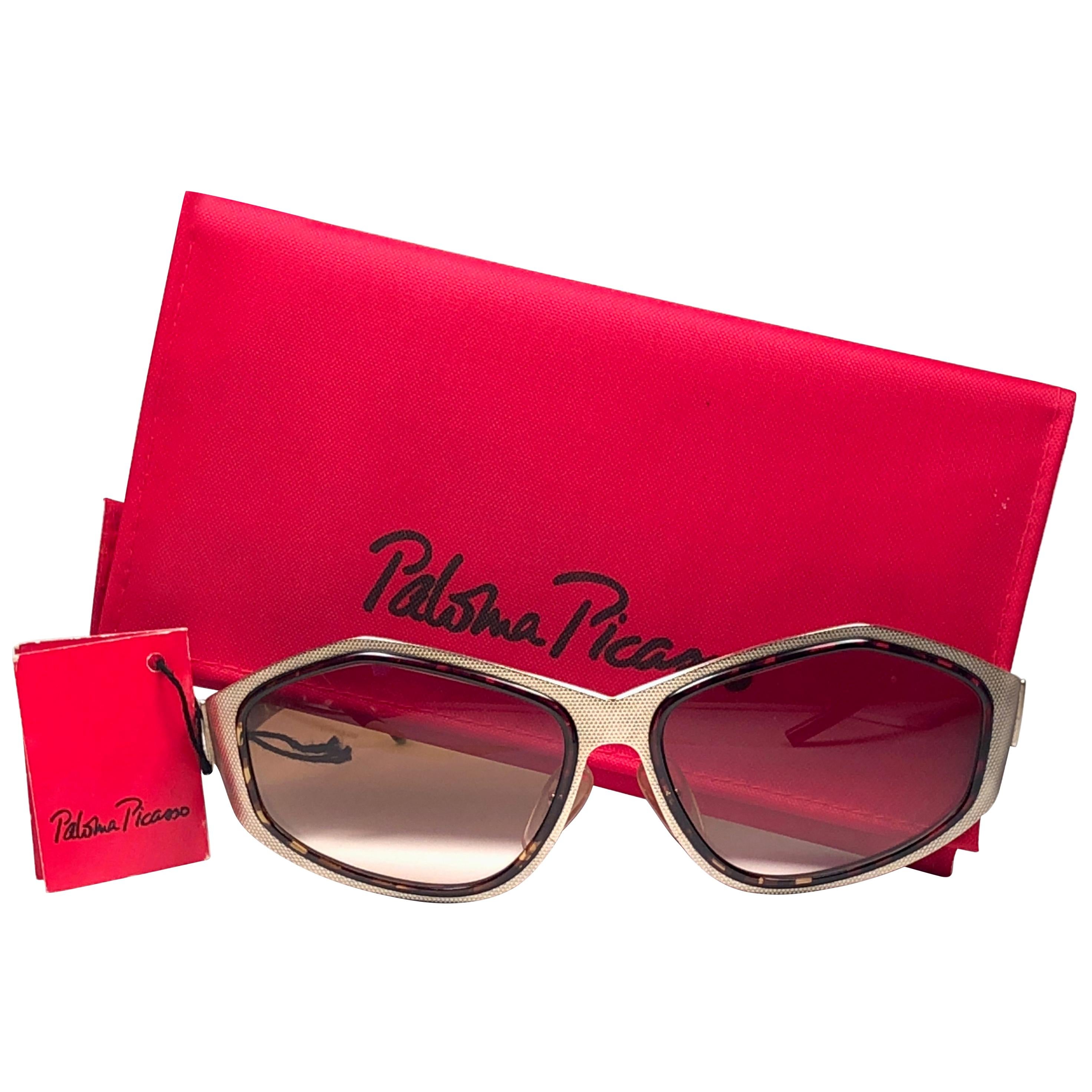 Gafas de sol vintage Paloma Picasso Avant Garde doradas Made in Germany Años 80