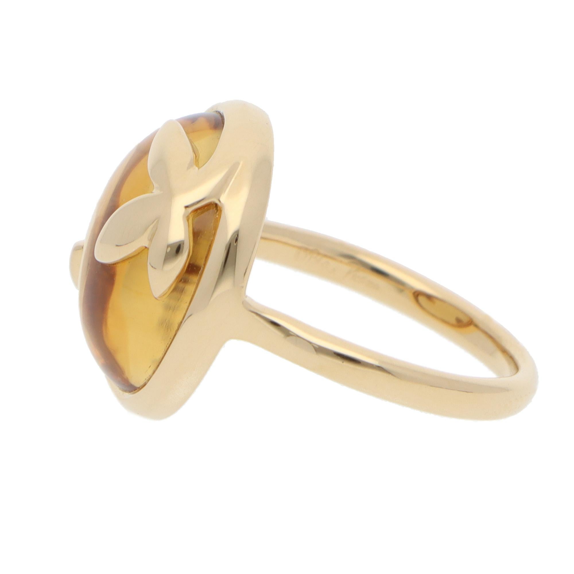 Modern Vintage Paloma Picasso for Tiffany & Co. Olive Leaf Citrine Ring in Yellow Gold