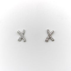 Vintage Paloma Picasso for Tiffany & Co. Platinum and Diamond Kiss Earrings