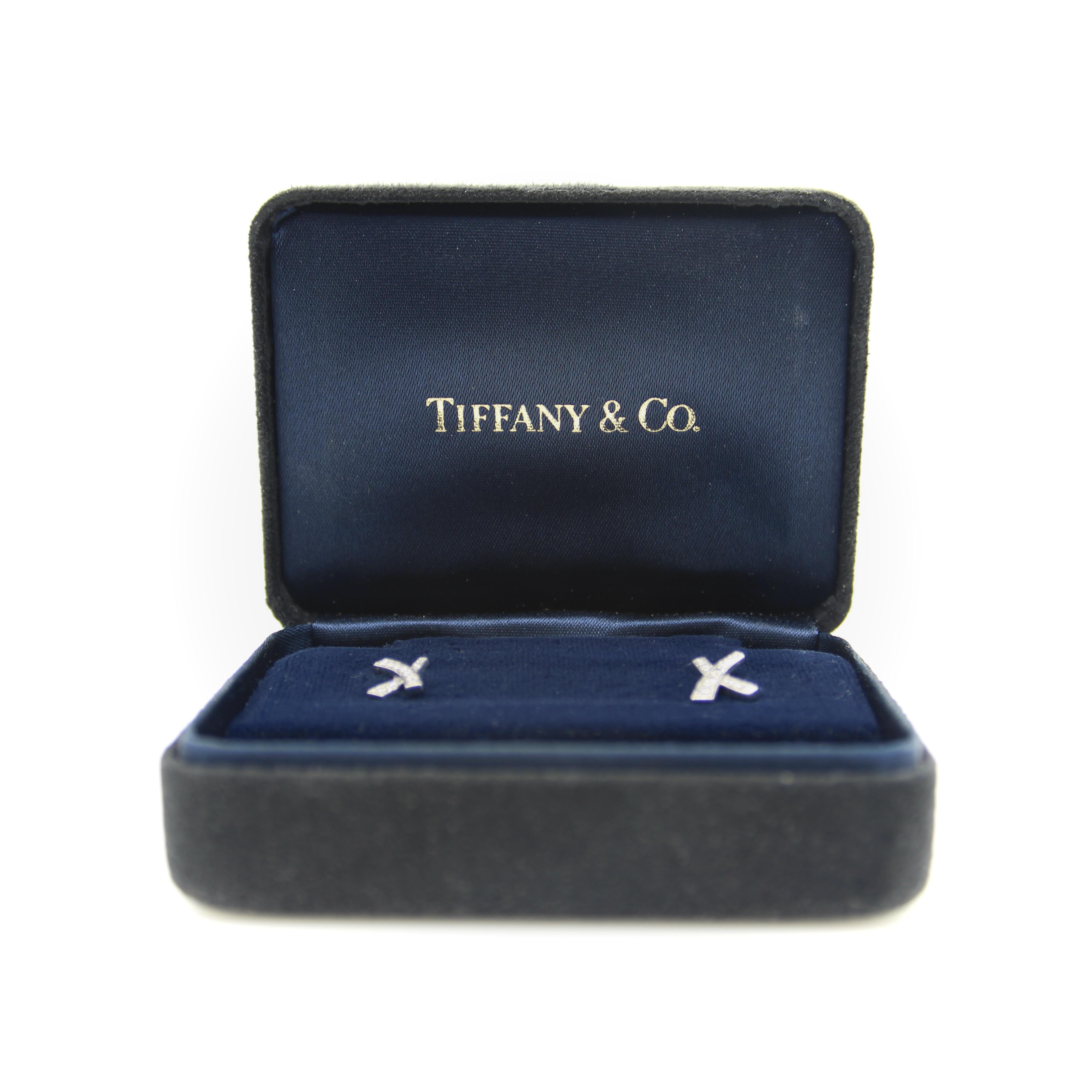 Paloma Picasso für Tiffany & Co., Vintage Kuss-Ohrringe aus Platin und Diamanten im Angebot 2