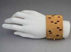 Vintage PALOMA PICASSO Jewelled Ribbed Cuff Bracelet