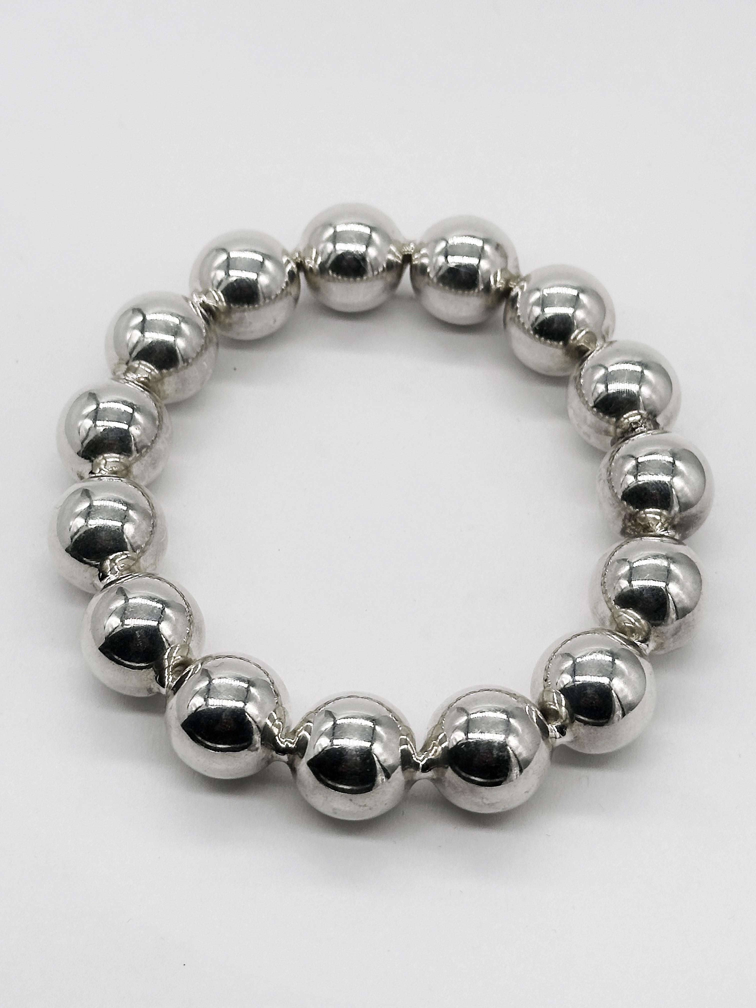 da uomo o donna Paloma Picasso for Tiffany & Co. d'epoca. Bangle a forma di palla in argento sterling in vendita