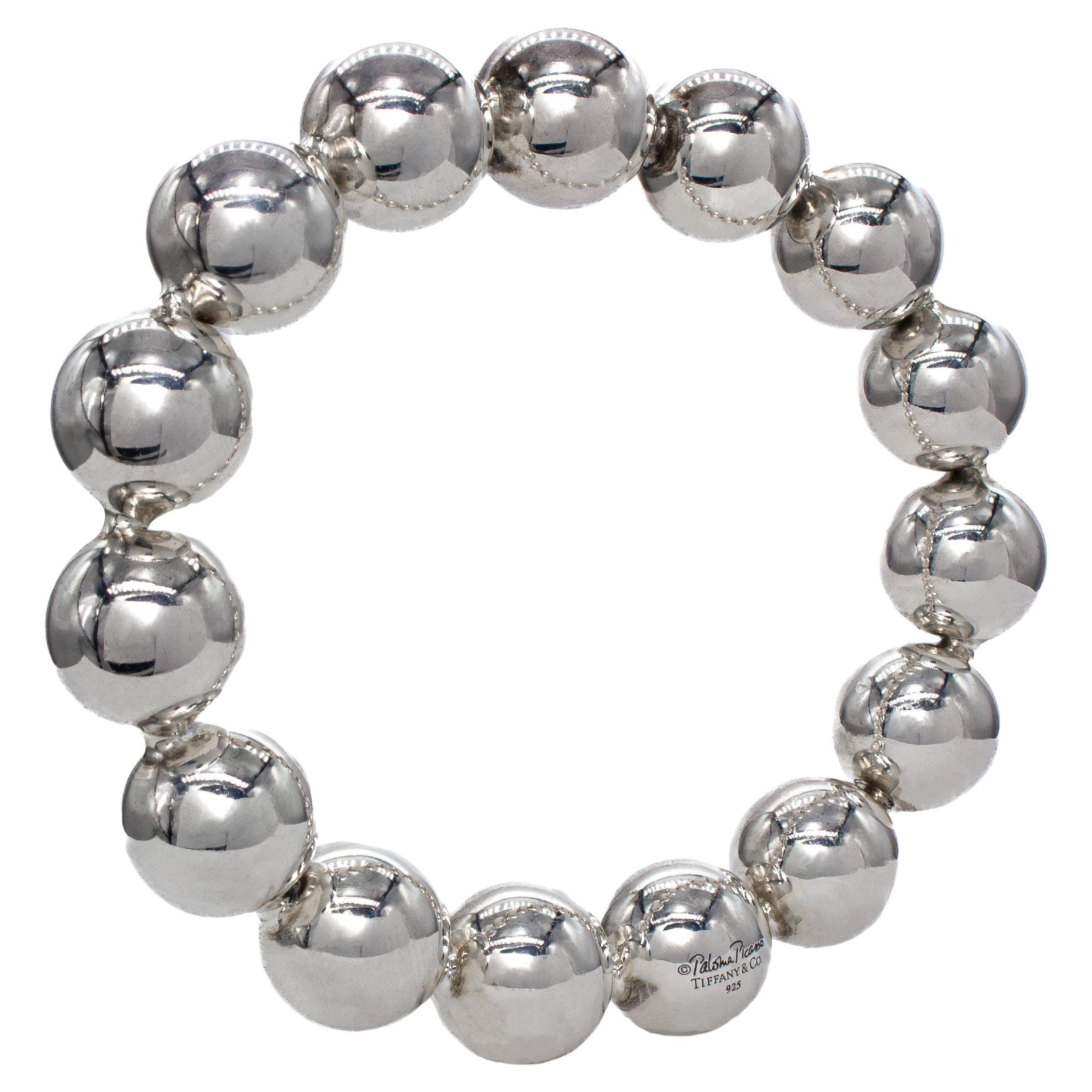 Paloma Picasso for Tiffany & Co. d'epoca. Bangle a forma di palla in argento sterling in vendita