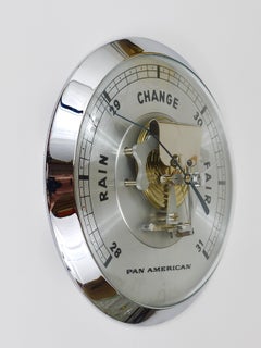 Vintage Pan Am Pan American World Airways Advertising Wall Barometer, 1960s
