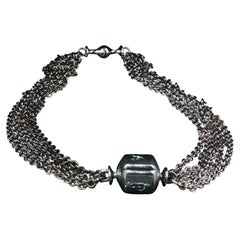 Vintage Pandora ALE 925 Sterling Silver 6 Strand Chain Charm Bracelet 8.5" 13.3g