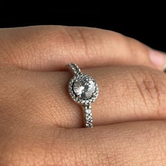 Vintage Pandora Classic Elegant Halo Ring Size 6 Weighs 2.1 Grams