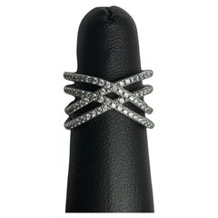 Vintage Pandora Silver Cosmic Lines Ring Size 5.5 4.9 Grams