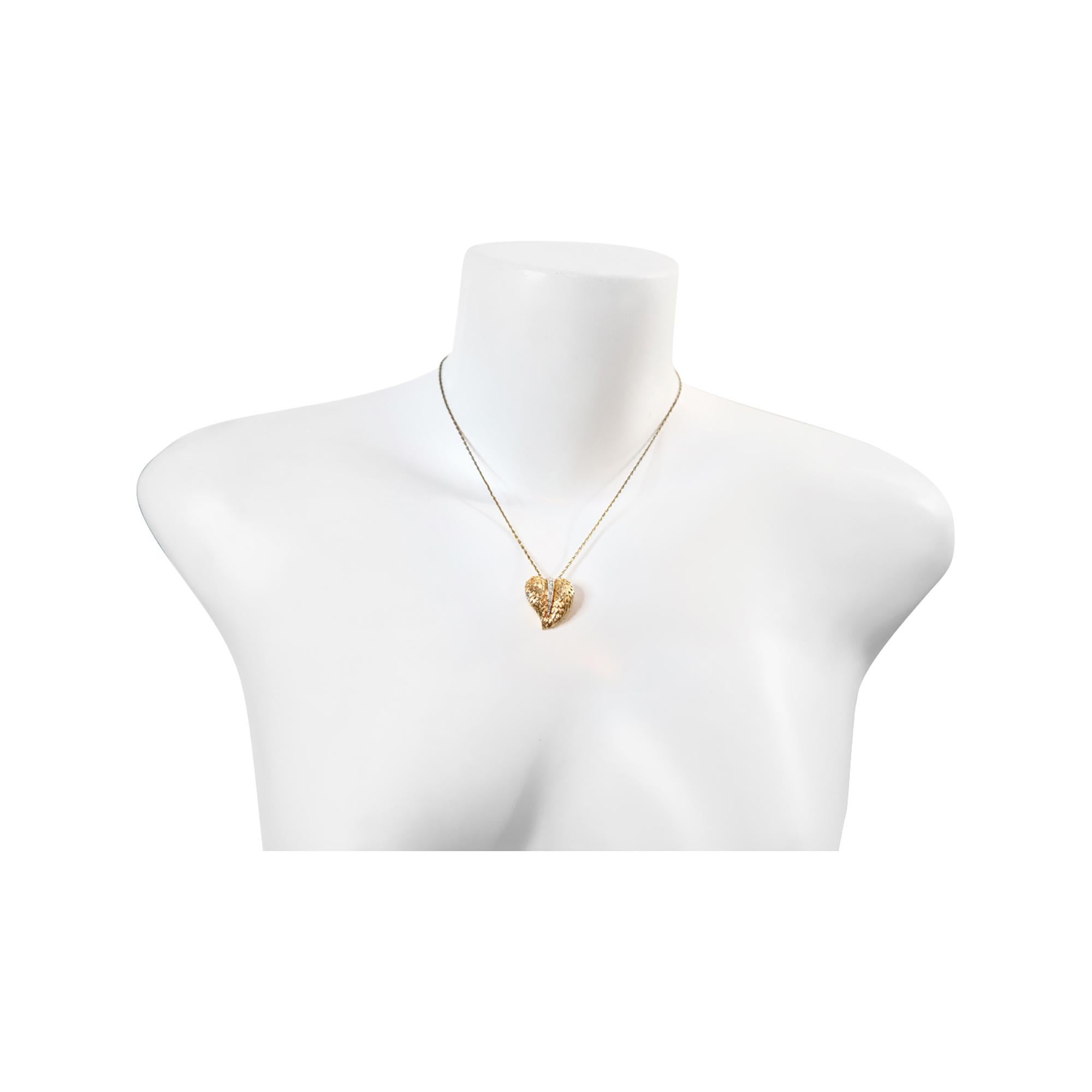 Panetta Collier à cœurs vintage en or des années 1960 Bon état - En vente à New York, NY